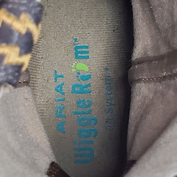 Ariat Kids' Sorting Pen Western Boots Leather Western Boots US 2.5 Brown & White - Picture 7 of 13